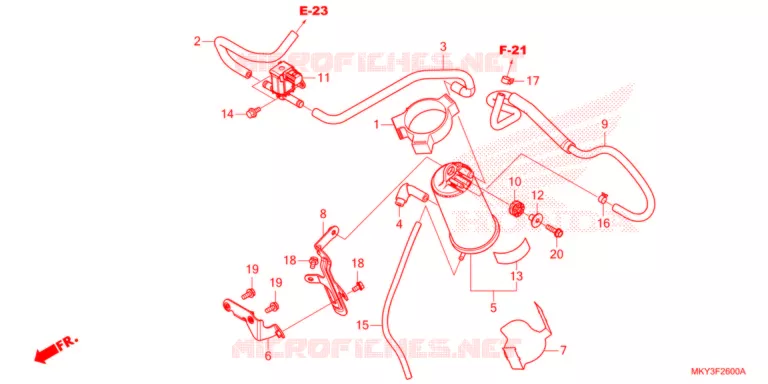 SYSTÈME DE RECYCLAGE DES GAZ Honda MOTO 650 CB 2021  CB650RAM