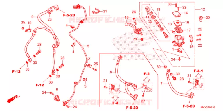 MAITRE CYLINDRE DE FREIN AVANT Honda MOTO 650 CB 2021  CB650RAM