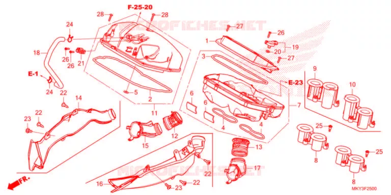 FILTRE A AIR Honda MOTO 650 CB 2021  CB650RAM