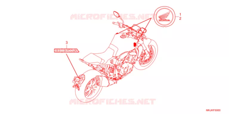 AUTOCOLLANTS Honda MOTO 1000 CB 2021  CB1000RAM