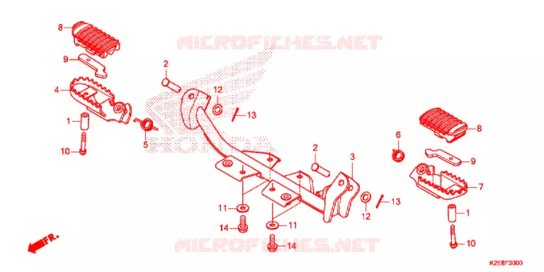 REPOSE PIED Honda MOTO 125 CT 2024  CT125AL