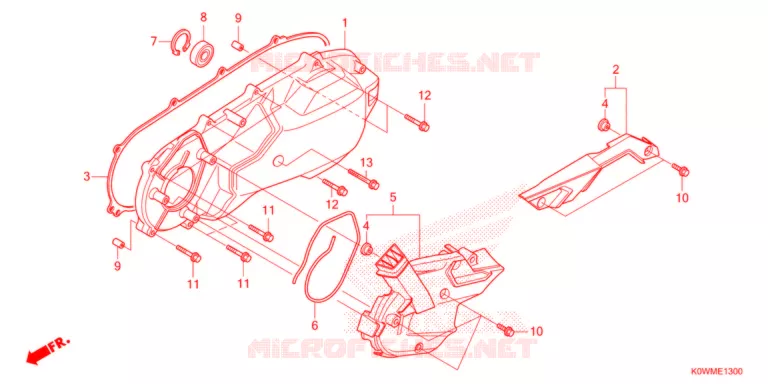 COUVERCLE GAUCHE Honda SCOOTER 150 ADV 2021  ADV150AM