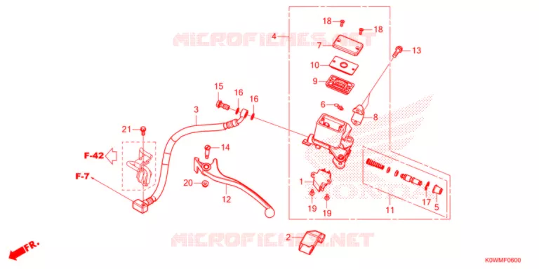 MAITRE CYLINDRE DE FREIN ARRIERE Honda SCOOTER 150 ADV 2021  ADV150AM