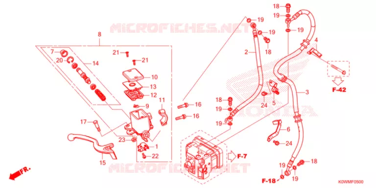 MAITRE CYLINDRE DE FREIN AVANT Honda SCOOTER 150 ADV 2021  ADV150AM