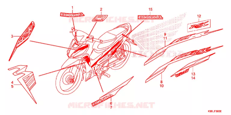 MARQUE/RAYURE (AFP110DF/SF/CSFL) Honda MOTO 110 WAVE 2021  AFP110CSFL
