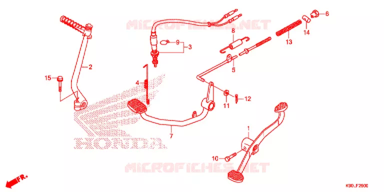 PEDALE - KICK Honda MOTO 110 WAVE 2021  AFP110CSFL