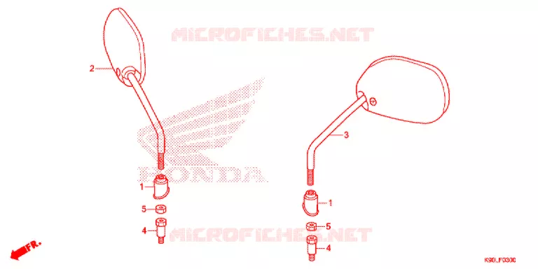 RETROVISEUR Honda MOTO 110 WAVE 2021  AFP110CSFL