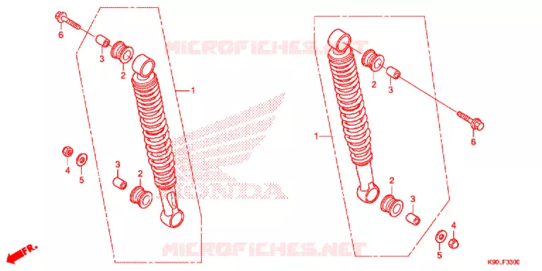 AMORTISSEUR ARRIERE Honda MOTO 110 WAVE 2021  AFP110DFL