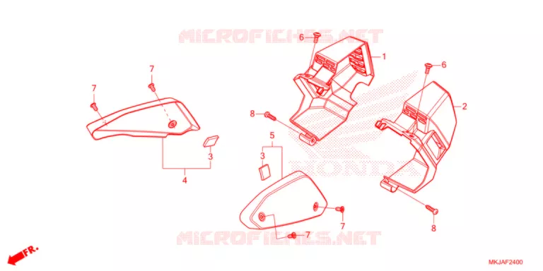 COUVERCLE LATERAL Honda MOTO 1000 CB 2021  CB1000RAM_A