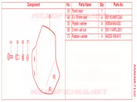 KIT,FR VISOR (SMOKE) pour Honda CB 650 R 35KW -7ED- de 2019