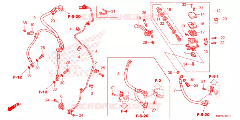 MAITRE CYLINDRE DE FREIN AVANT Honda MOTO 650 CB 2021  CB650RAM