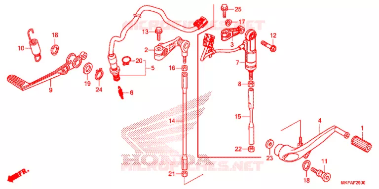 PEDALE Honda MOTO 1000 CBR 2021  CBR1000RAM
