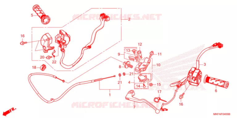LEVIER DE GUIDON - CABLE - COMMODO Honda MOTO 1000 CBR 2021  CBR1000RRM