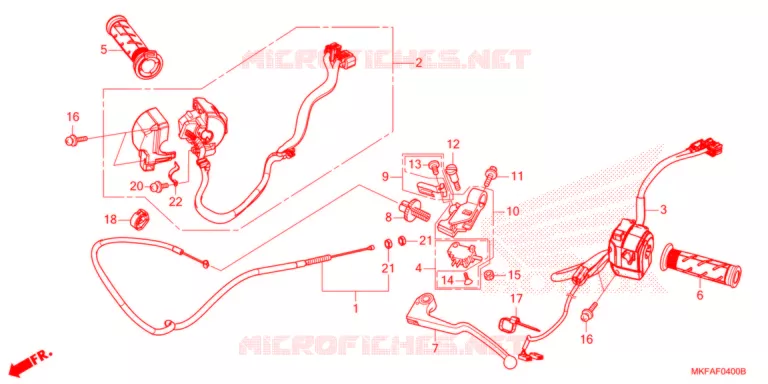LEVIER DE GUIDON - CABLE - COMMODO Honda MOTO 1000 CBR 2021  CBR1000RRM