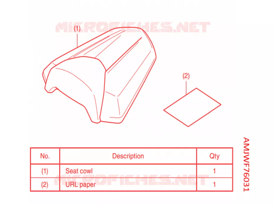 KIT,SEAT COWL *NHA96P* Honda MOTO 500 CBR 2021  CBR500RAM