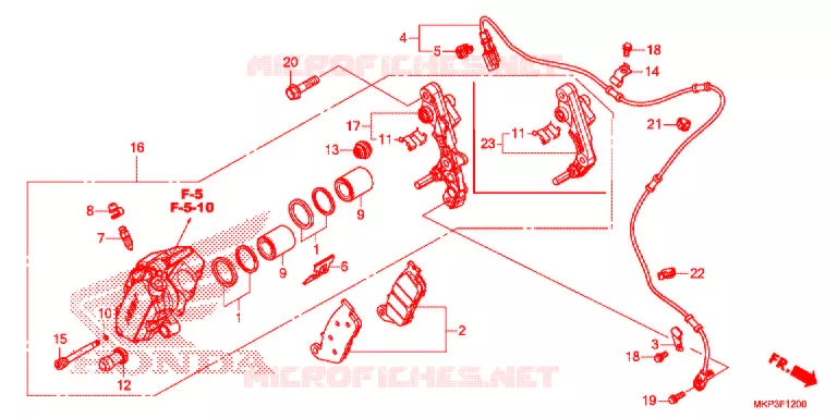 ETRIER DE FREIN AVANT Honda MOTO 500 CBR 2021  CBR500RAM