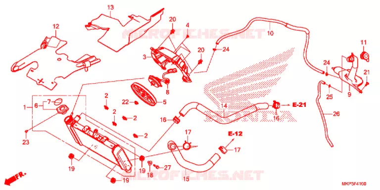 RADIATEUR Honda MOTO 500 CBR 2021  CBR500RAM