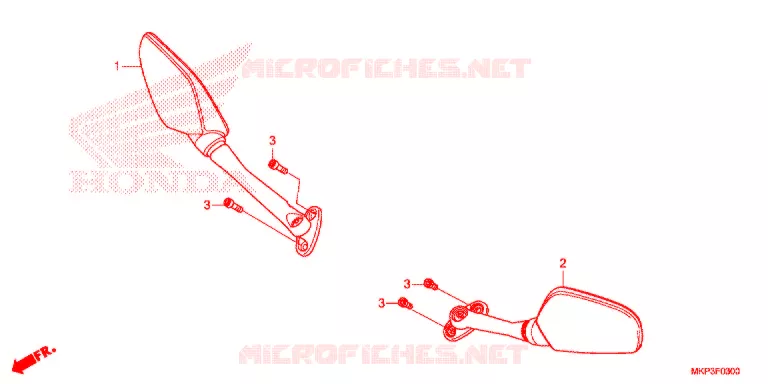 RETROVISEUR Honda MOTO 500 CBR 2021  CBR500RAM
