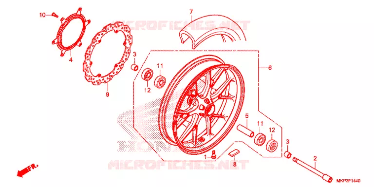 ROUE AVANT Honda MOTO 500 CBR 2021  CBR500RAM