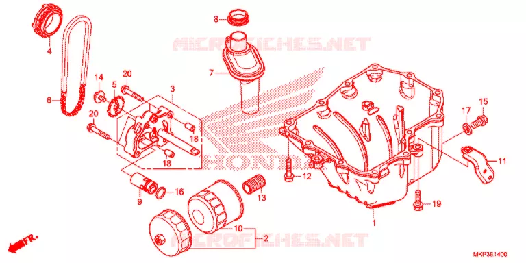 CARTER - POMPE - FILTRE A HUILE Honda MOTO 500 CBR 2021  CBR500RAM