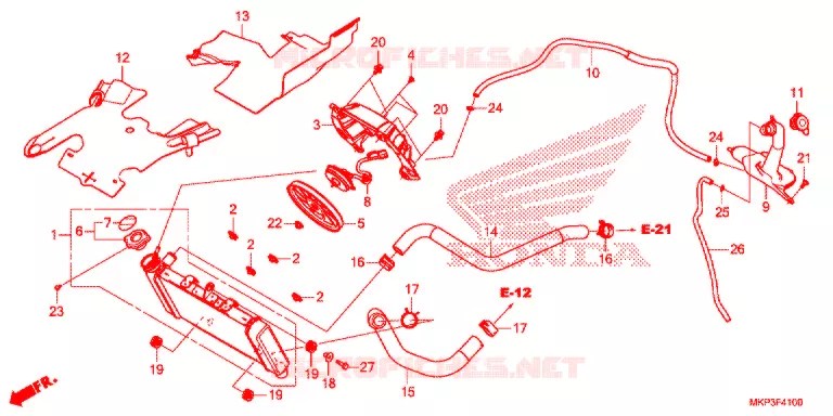 RADIATEUR Honda MOTO 500 CBR 2021  CBR500RAM