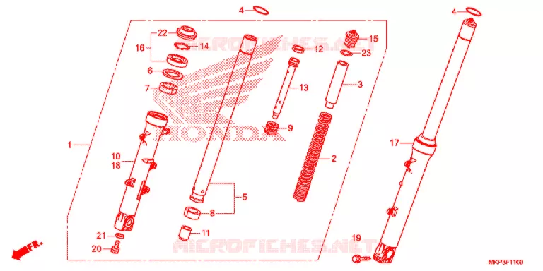 FOURCHE Honda MOTO 500 CBR 2021  CBR500RAM