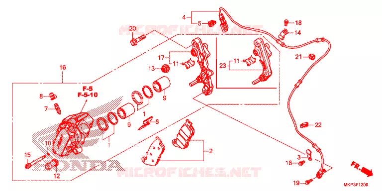ETRIER DE FREIN AVANT Honda MOTO 500 CBR 2021  CBR500RAM