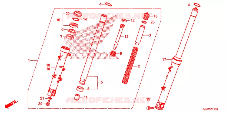 FOURCHE Honda MOTO 500 CBR 2021  CBR500RAM