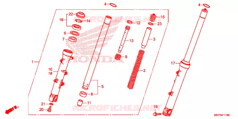 FOURCHE Honda MOTO 500 CBR 2021  CBR500RAM