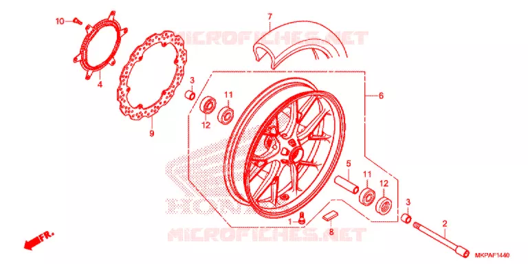 ROUE AVANT Honda MOTO 500 CBR 2021  CBR500RAM