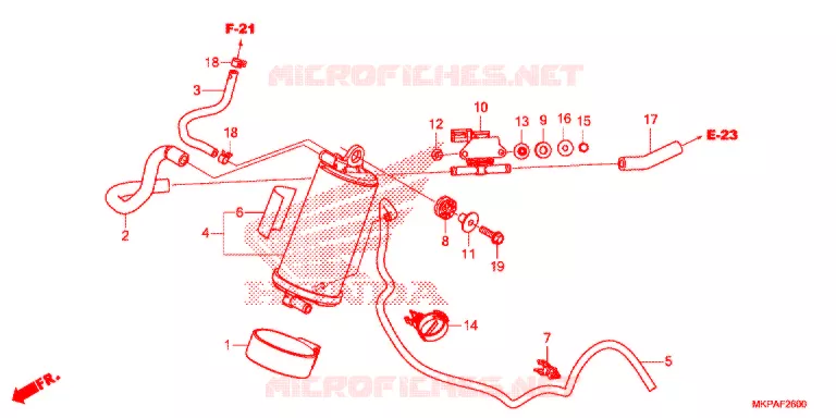 SYSTÈME DE RECYCLAGE DES GAZ Honda MOTO 500 CBR 2021  CBR500RAM