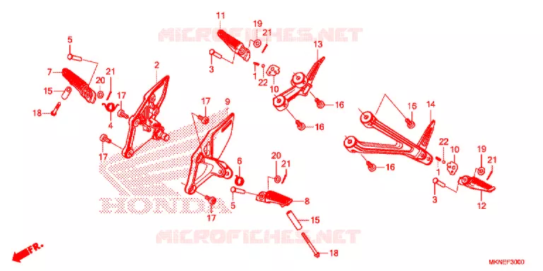 REPOSE PIED Honda MOTO 650 CBR 2020  CBR650RAK