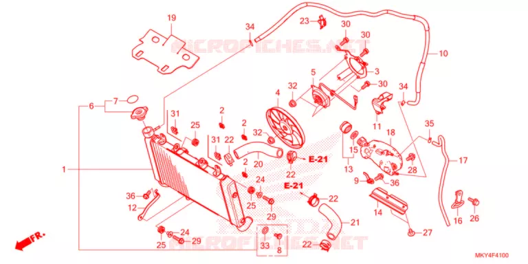 RADIATEUR Honda MOTO 650 CBR 2021  CBR650RAM
