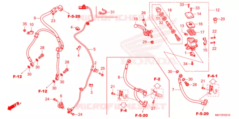MAITRE CYLINDRE DE FREIN AVANT Honda MOTO 650 CBR 2021  CBR650RAM
