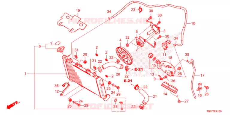 RADIATEUR Honda MOTO 650 CBR 2021  CBR650RAM