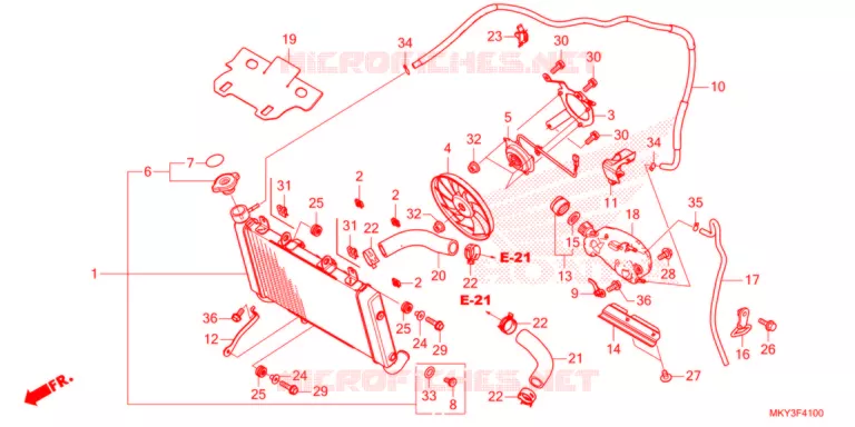 RADIATEUR Honda MOTO 650 CBR 2021  CBR650RAM