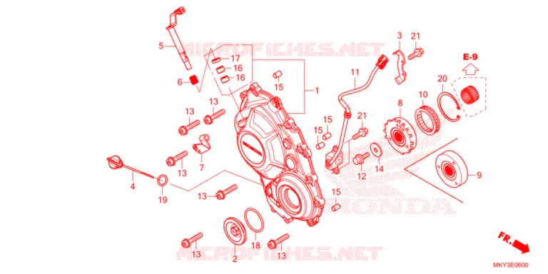 CARTER MOTEUR DROIT Honda MOTO 650 CBR 2021  CBR650RAM