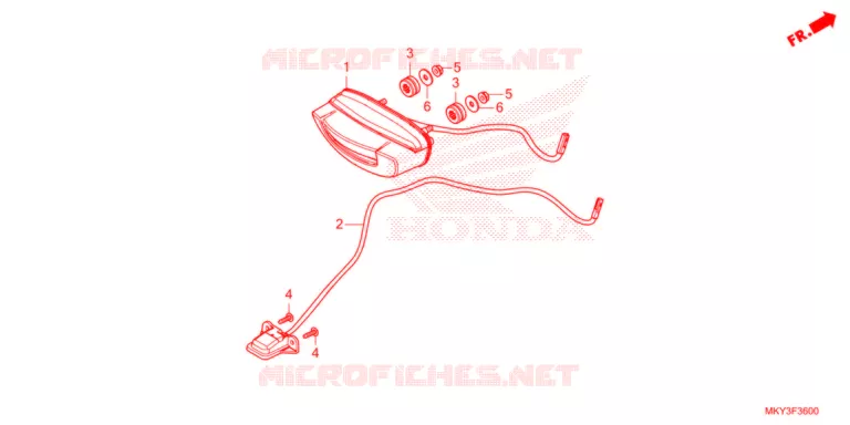 FEU ARRIERE - ECLAIRAGE DE PLAQUE Honda MOTO 650 CBR 2021  CBR650RAM