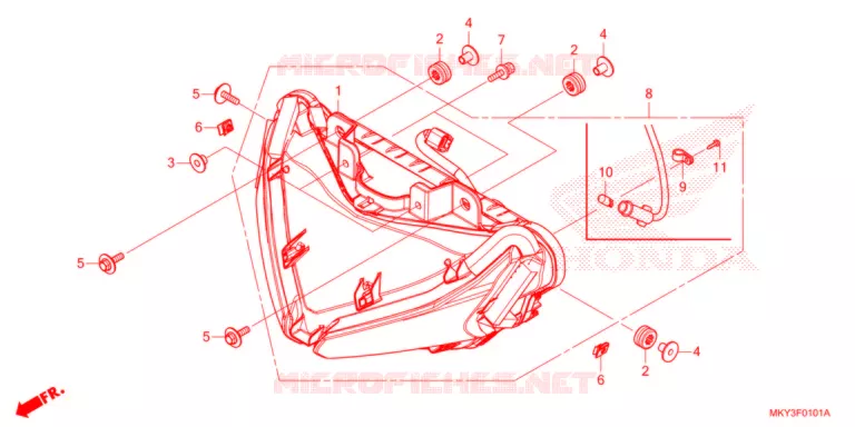 PROJECTEUR (CBR650RA) Honda MOTO 650 CBR 2021  CBR650RAM