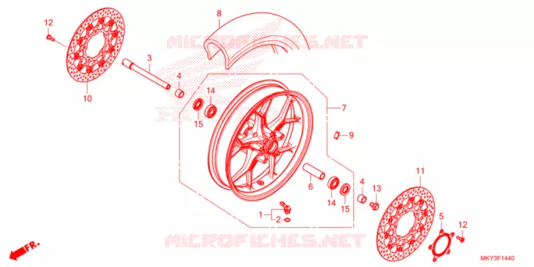 ROUE AVANT Honda MOTO 650 CBR 2021  CBR650RAM