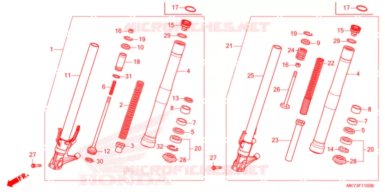 FOURCHE Honda MOTO 650 CBR 2021  CBR650RAM