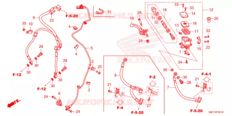MAITRE CYLINDRE DE FREIN AVANT Honda MOTO 650 CBR 2021  CBR650RAM