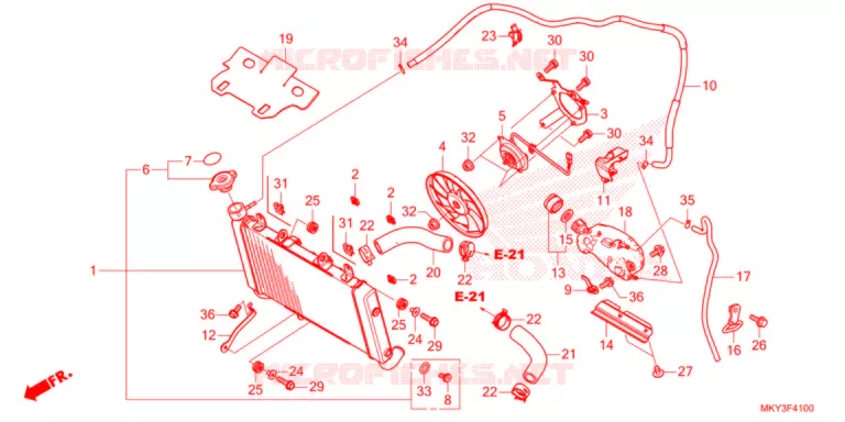 RADIATEUR Honda MOTO 650 CBR 2021  CBR650RAM