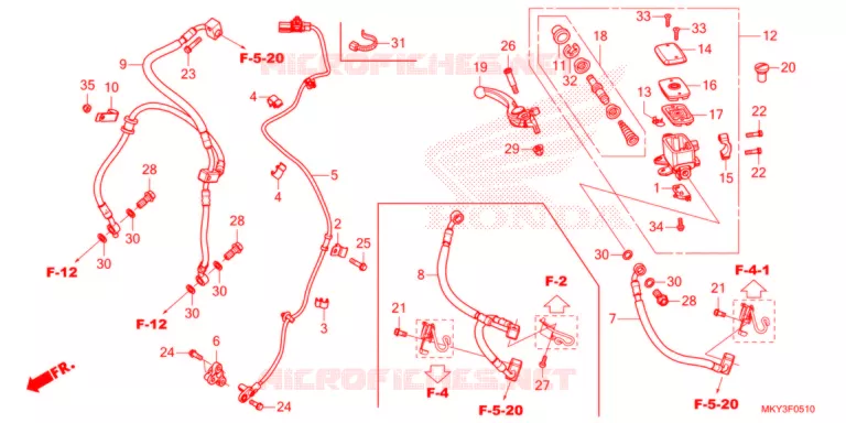 MAITRE CYLINDRE DE FREIN AVANT Honda MOTO 650 CBR 2021  CBR650RAM