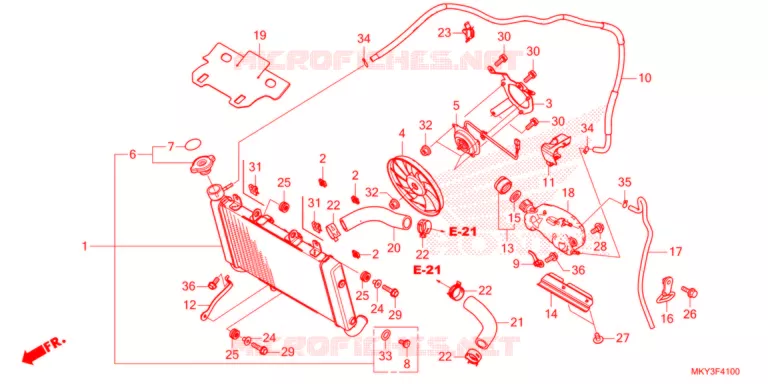 RADIATEUR Honda MOTO 650 CBR 2021  CBR650RAM