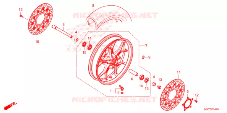 ROUE AVANT Honda MOTO 650 CBR 2021  CBR650RAM