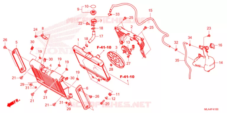 RADIATEUR - VASE D'EXPANSION Honda MOTO 1100 REBEL 2021  CMX1100AM