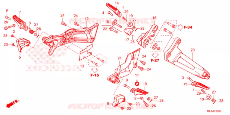 REPOSE PIED Honda MOTO 1100 REBEL 2021  CMX1100AM