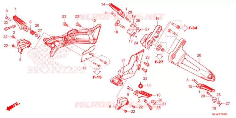 REPOSE PIED Honda MOTO 1100 REBEL 2021  CMX1100AM