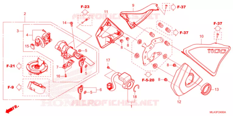 COUVERCLE LATERAL/COMMUTATEUR COMBINE Honda MOTO 1100 REBEL 2023  CMX1100AM